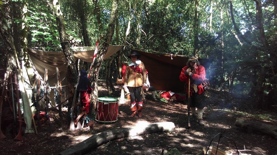 Officer & soldier in the encampment